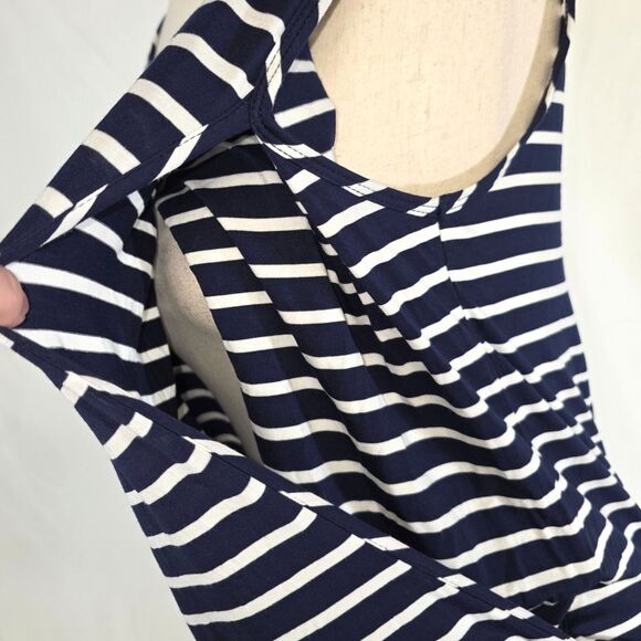 SmallShow Navy Striped Tank Top for Maternity and Nursing Size Medium - Picture 6 of 13